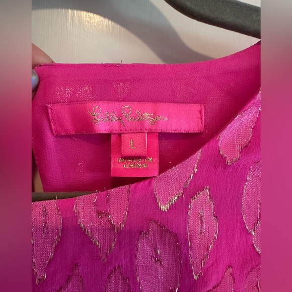 Lily Pulitzer Pink Cheetah Blouse - Picture 4 of 7